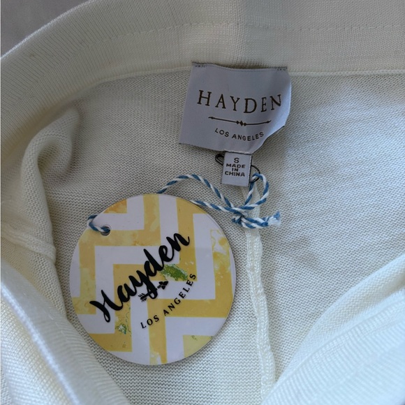 Hayden Cream Knit Pants, S, NWT - Picture 3 of 4